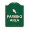 Signmission Parking Area with Upper Left Arrow Heavy-Gauge Aluminum Architectural Sign, 24" x 18", G-1824-23464 A-DES-G-1824-23464 - alternate 1